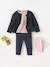 2er-Pack Mädchen Baby Leggings BASIC nachtblau+rosa+wollweiß 2