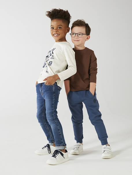 Jungen Langarmshirt BASIC, personalisierbar Oeko-Tex - camelfarben+dunkelblau+hellbraun+khaki+tannengrün+wollweiß - 19