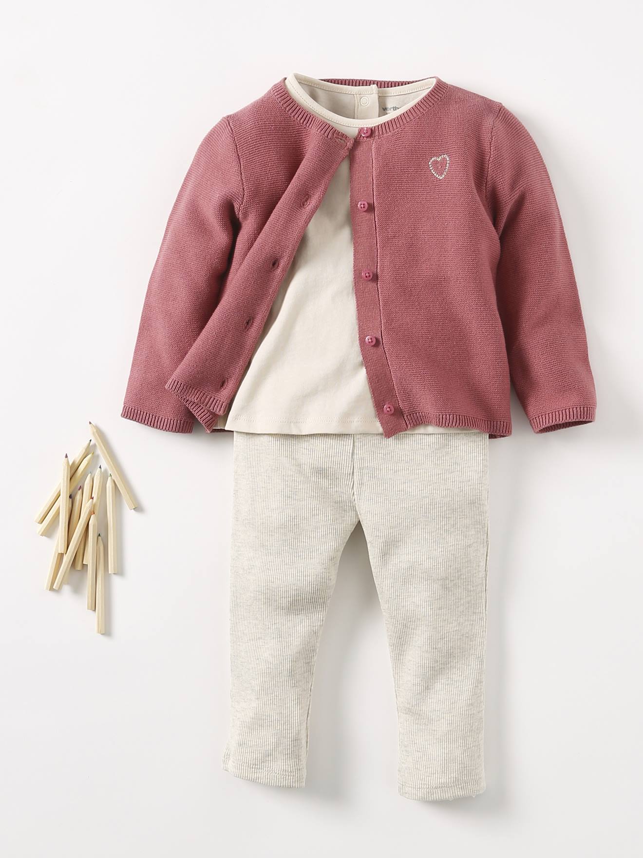 Thumbnail - Baby Strickjacke Herz BASIC