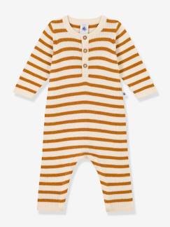 Babymode-Baby Strickoverall mit Streifen PETIT BATEAU