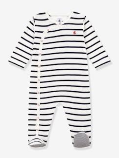 Babymode-Strampler & Schlafanzüge-Baby Ripp-Strampler mit Streifen PETIT BATEAU