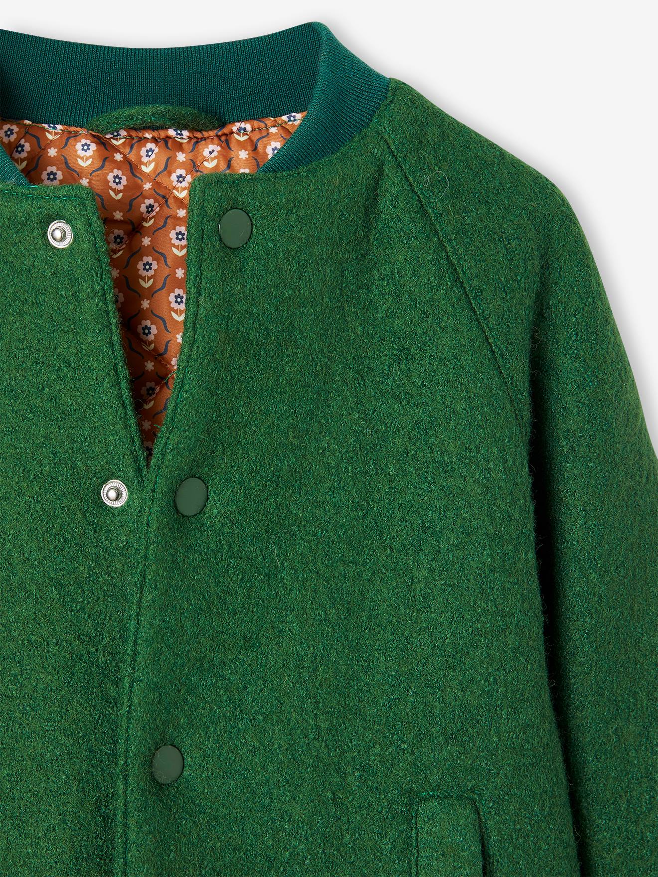 Thumbnail - Mädchen Bouclé-Collegejacke
