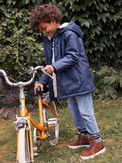 Jungenkleidung-Jacken & Mäntel-Jungen Regenjacke mit Kapuze & Teddyfleece-Futter