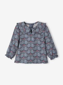 Babymode-Mädchen Baby Bluse mit Bubikragen