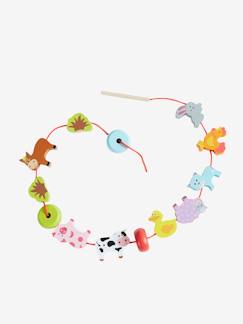 Spielzeug-Lernspiele-Fädelspiel mit Bauernhoftieren