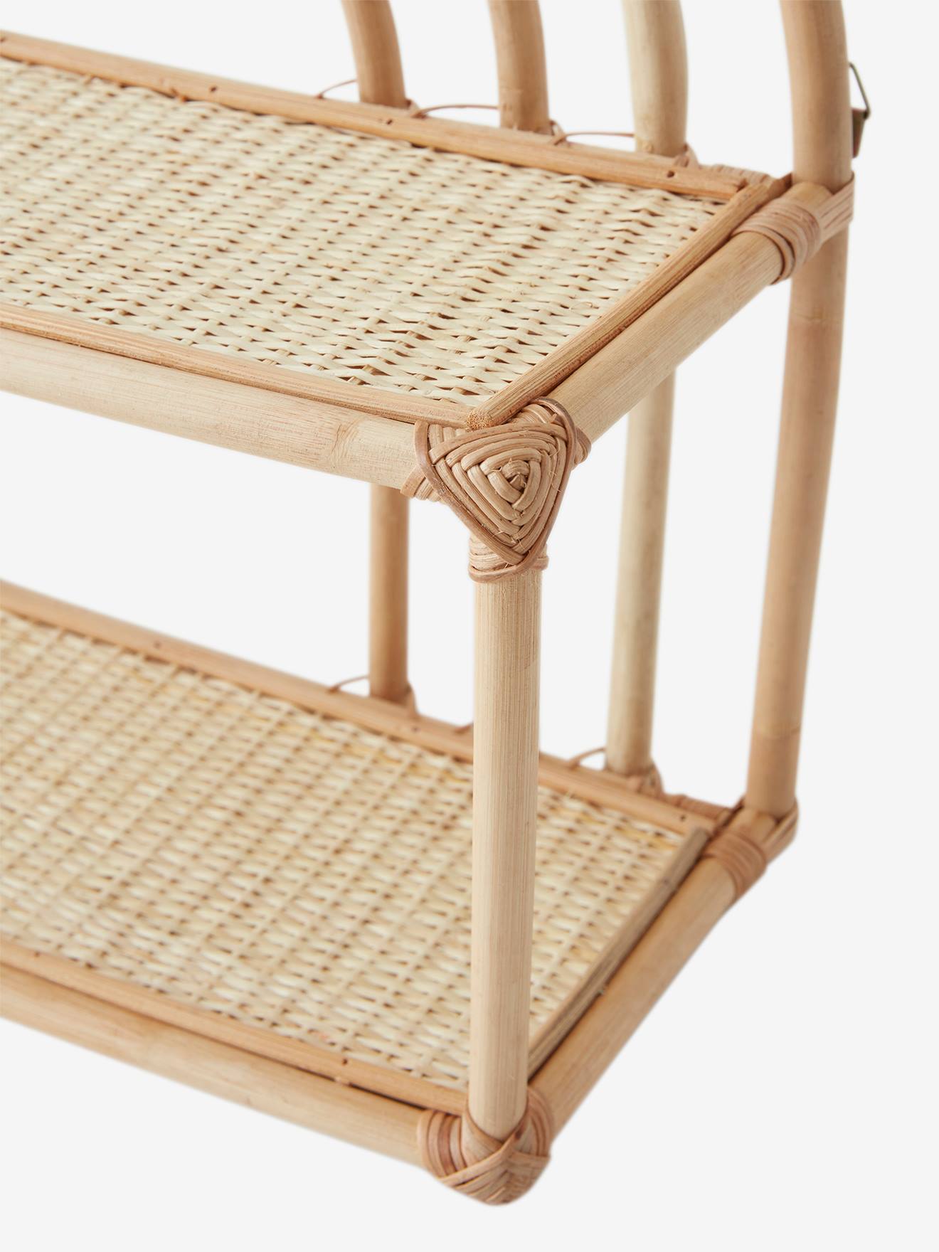 Thumbnail - Wandregal aus Rattan BOHO mit 2 Regalböden