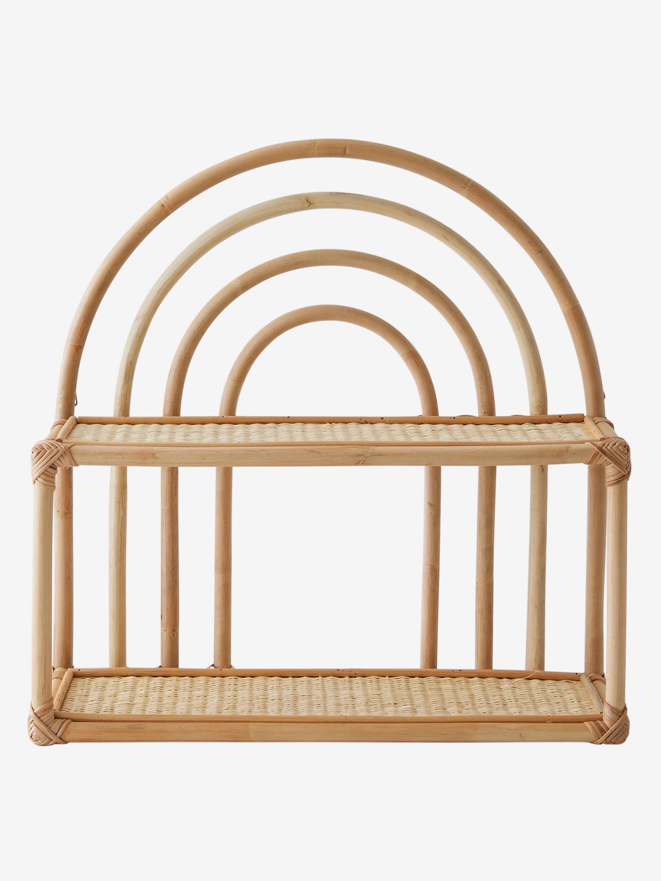 Thumbnail - Wandregal aus Rattan BOHO mit 2 Regalböden