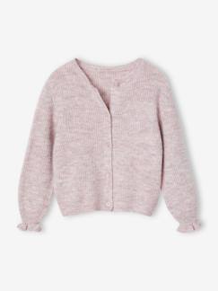 Maedchenkleidung-Pullover, Strickjacken & Sweatshirts-Strickjacken-Flauschiger Mädchen Cardigan