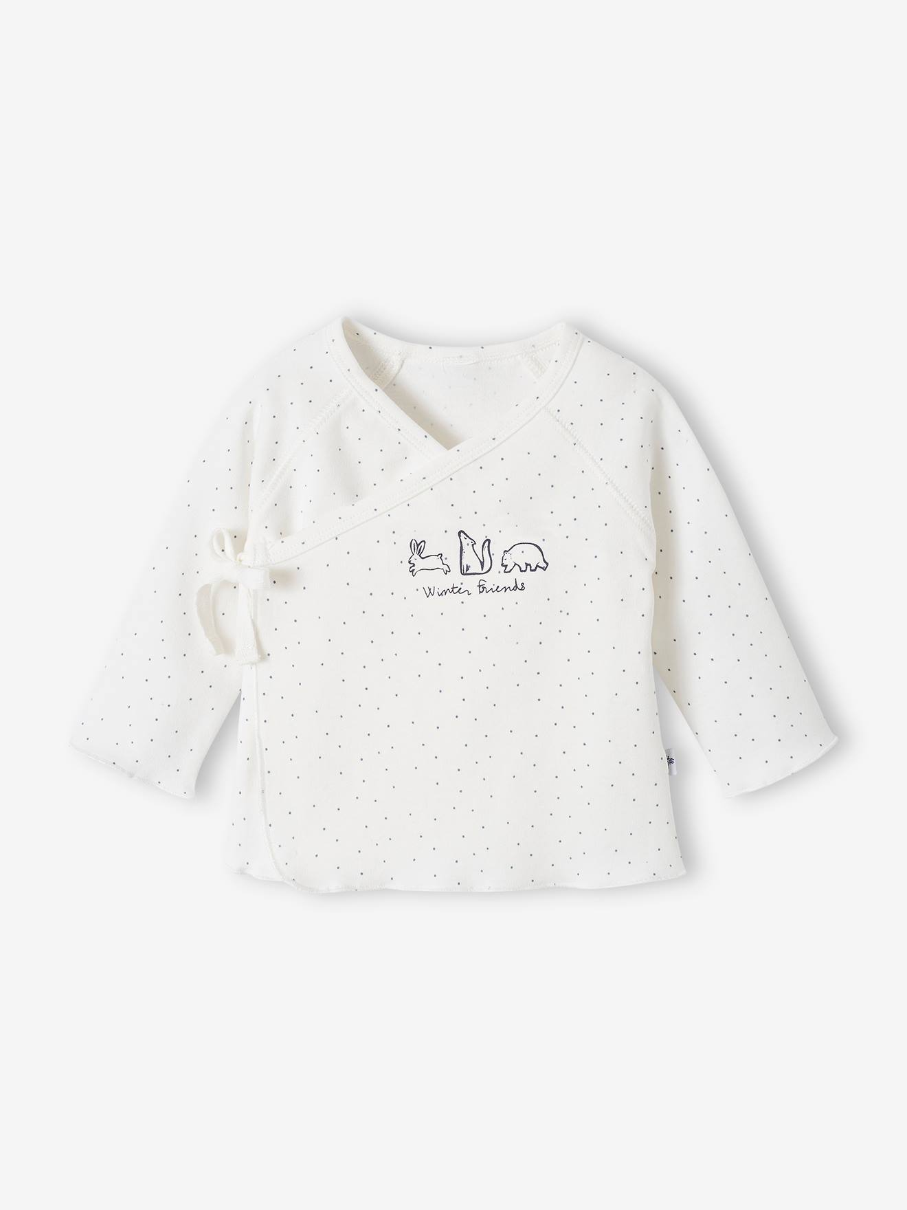 Baby Wickeljacke, Bio-Baumwolle weiß Gr. 68 von vertbaudet