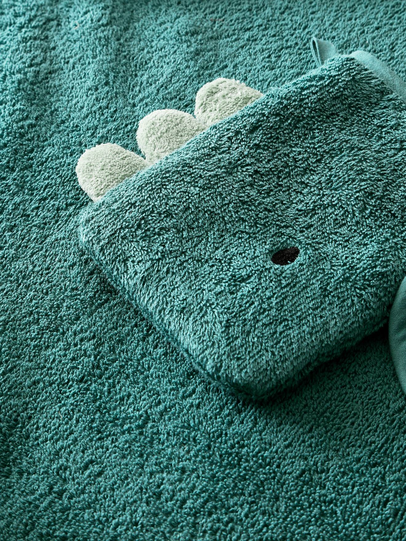 Thumbnail - Baby Kapuzenbadetuch & Waschhandschuh DRACHE