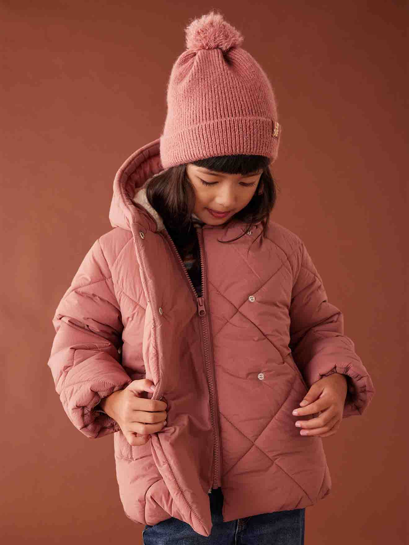 Thumbnail - Mädchen Kapuzen-Steppjacke mit Teddyfleece-Futter