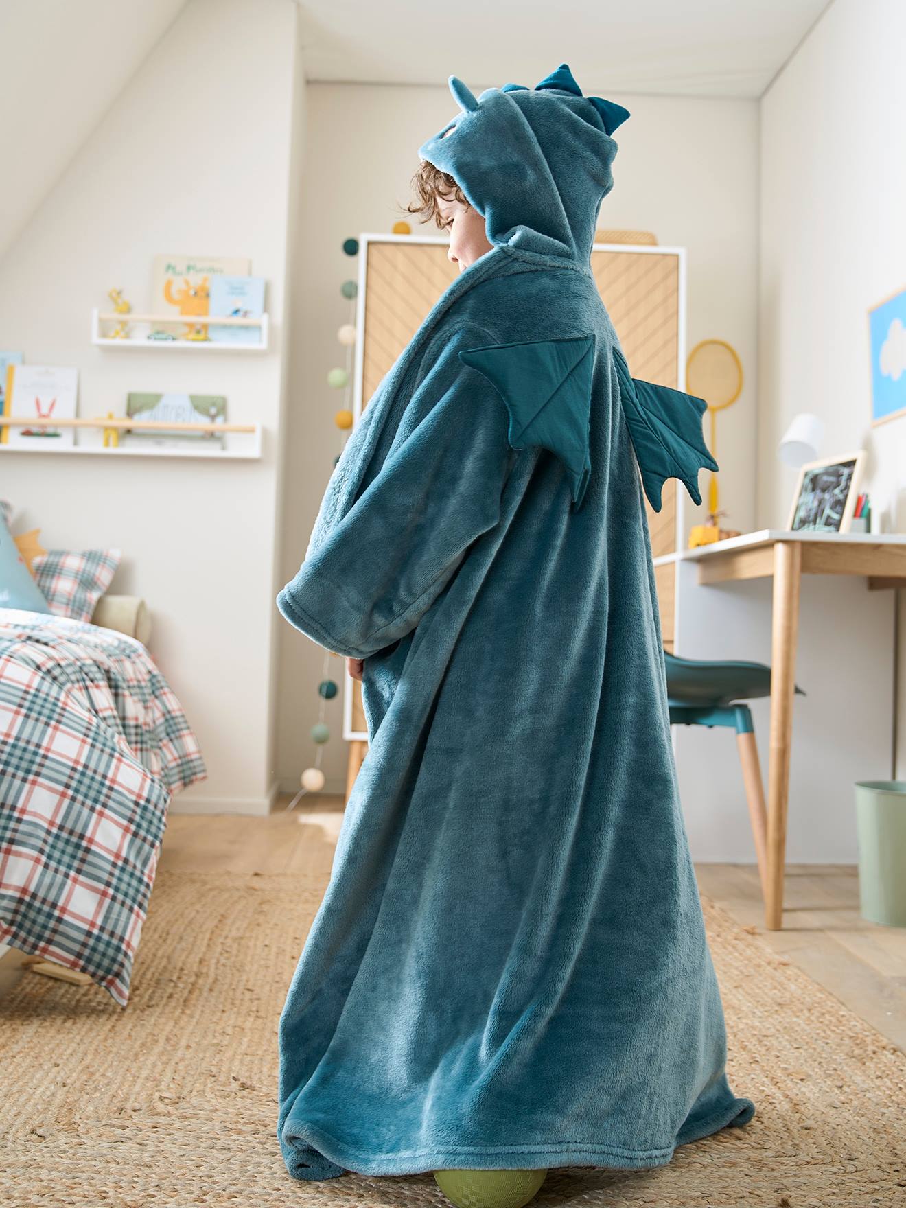 Kinder & Eltern Decke mit Kapuze und Ärmeln