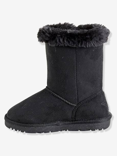 Winterstiefel für Mädchen - beige glanzeffekt+hellbraun bedruckt+schwarz+zartrosa bedruckt - 13
