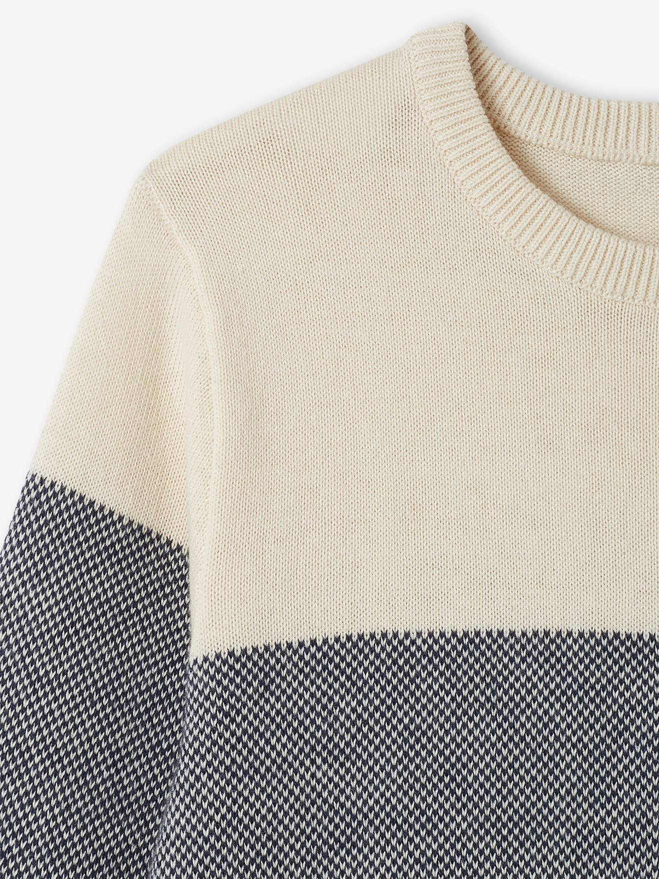Thumbnail - Jungen Pullover mit Colorblock-Streifen