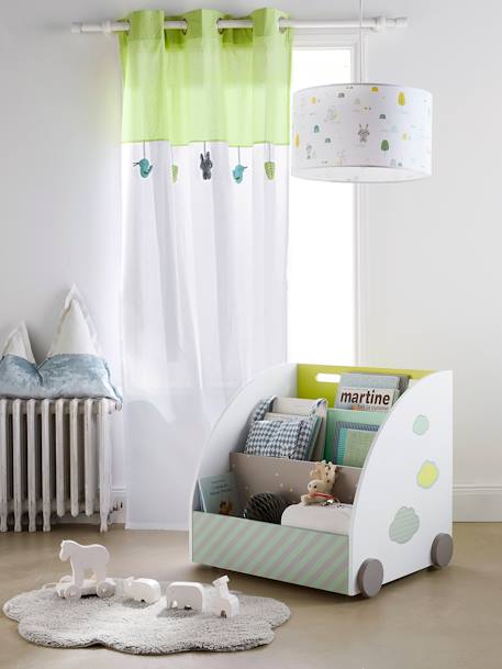 Bücherregal auf Rollen - weiß - 4