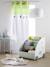 Leichter Vorhang für Babyzimmer - weiß/grün/grau - 5