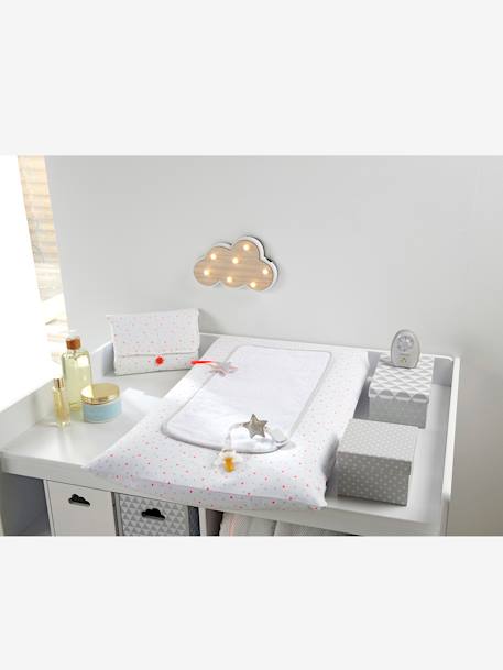 Baby-Schnullerkette mit Stern, Kinderwagenkette - weiß/sterne - 3