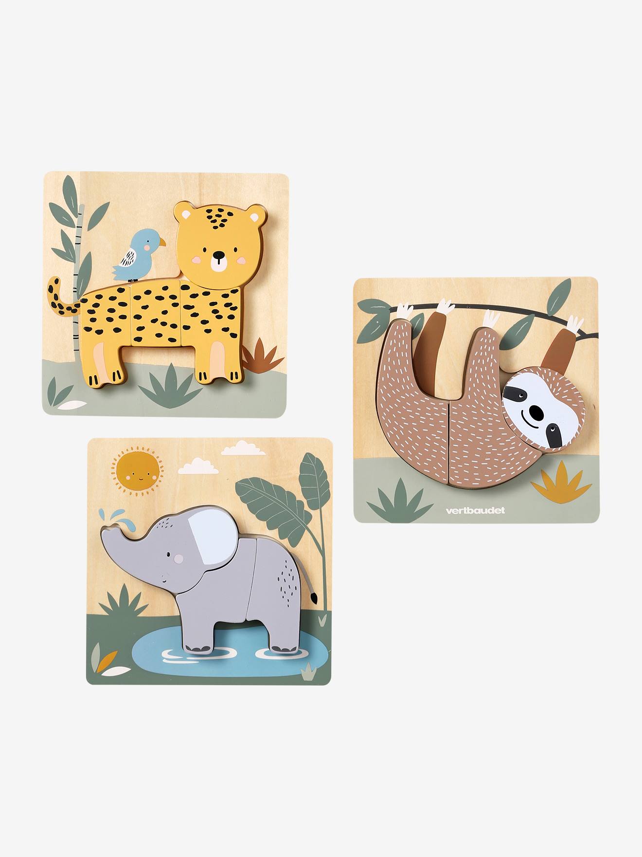 3er-Set Baby Puzzles TANSANIA aus Holz FSC®