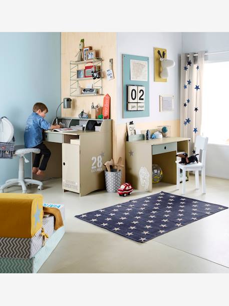 Papierkorb für Kinderzimmer, Mülleimer - grau - 3