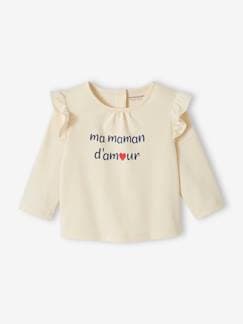 Babymode-Shirts & Rollkragenpullover-Baby T-Shirt mit Schriftzug Bio-Baumwolle