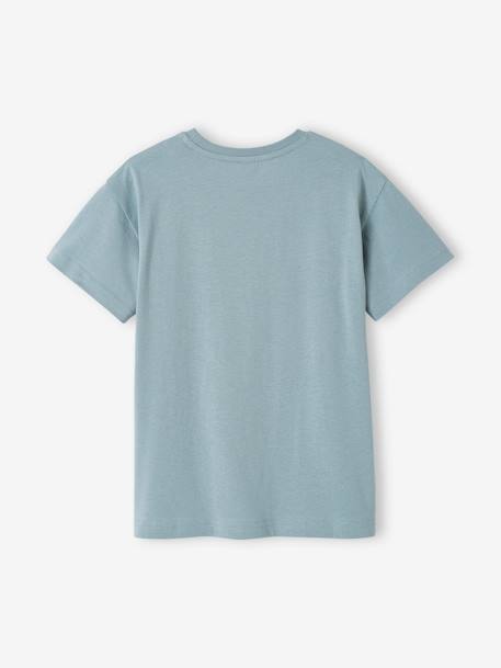 Jungen T-Shirt mit Tierprint, Recycling-Baumwolle - anthrazit+graublau+wollweiß - 6