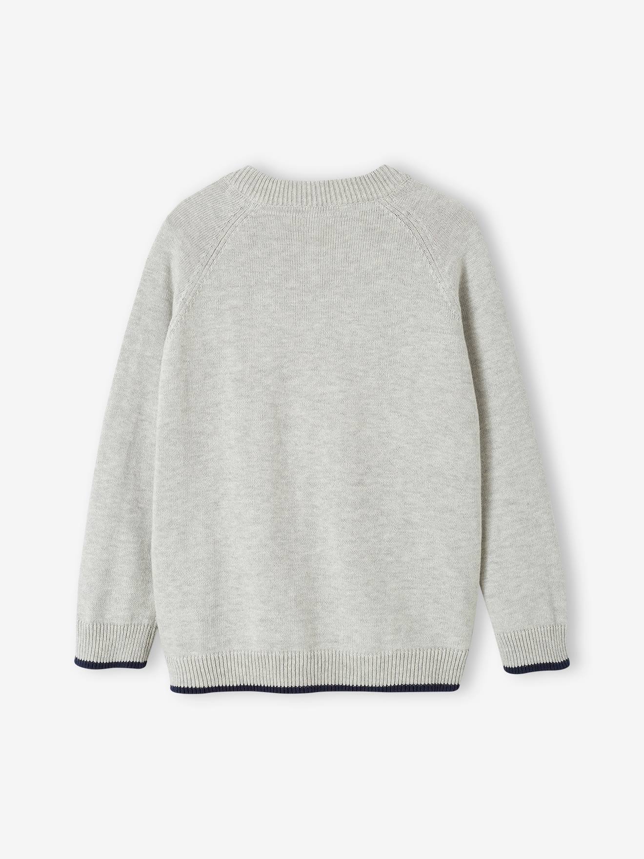 Thumbnail - Jungen Strickjacke im College