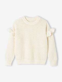 Maedchenkleidung-Mädchen Pullover mit Volants