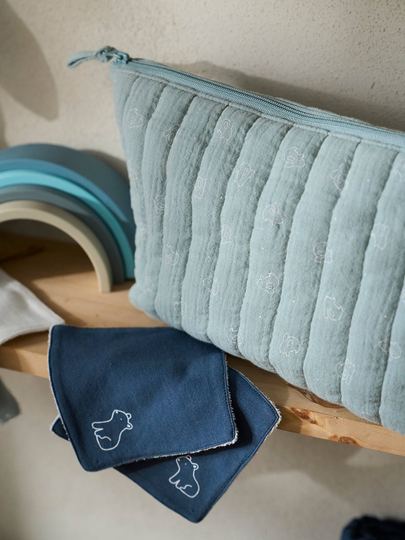 Baby Waschbeutel aus Musselin BASIC