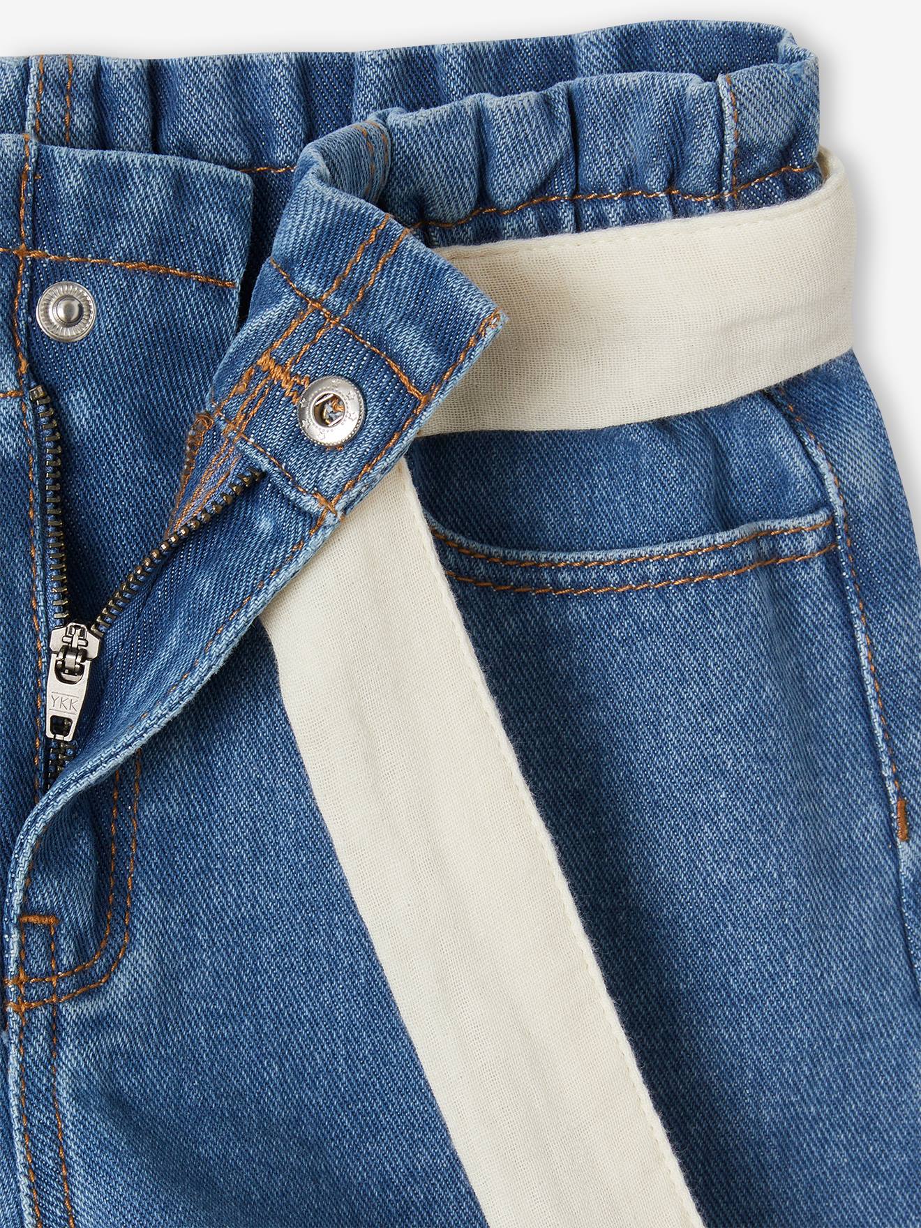 Thumbnail - Mädchen Jeansshorts mit Paperbag-Bund