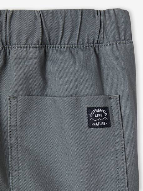 Jungen Cargohose mit Dehnbund OEKO-TEX®, Bundweite verstellbar dunkelkhaki+eisblau+graubeige 17