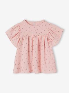 Maedchenkleidung-Blusen & Tuniken-Mädchen Bluse mit Schmetterlingsärmeln, Bio-Baumwolle