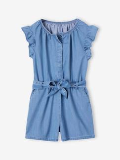 Maedchenkleidung-Mädchen Jumpsuit aus Light-Denim