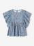 Mädchen Blusenshirt mit Recycling-Polyester - mehrfarbig+petrol+vanille - 4