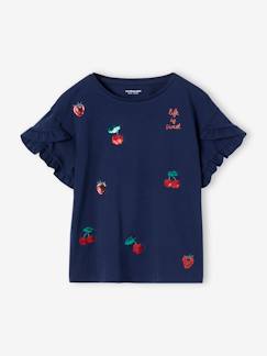 Maedchenkleidung-Shirts & Rollkragenpullover-Mädchen T-Shirt mit Paillettenherz