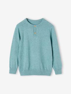 Jungenkleidung-Jungen Pullover mit Henley-Ausschnitt, personalisierbar