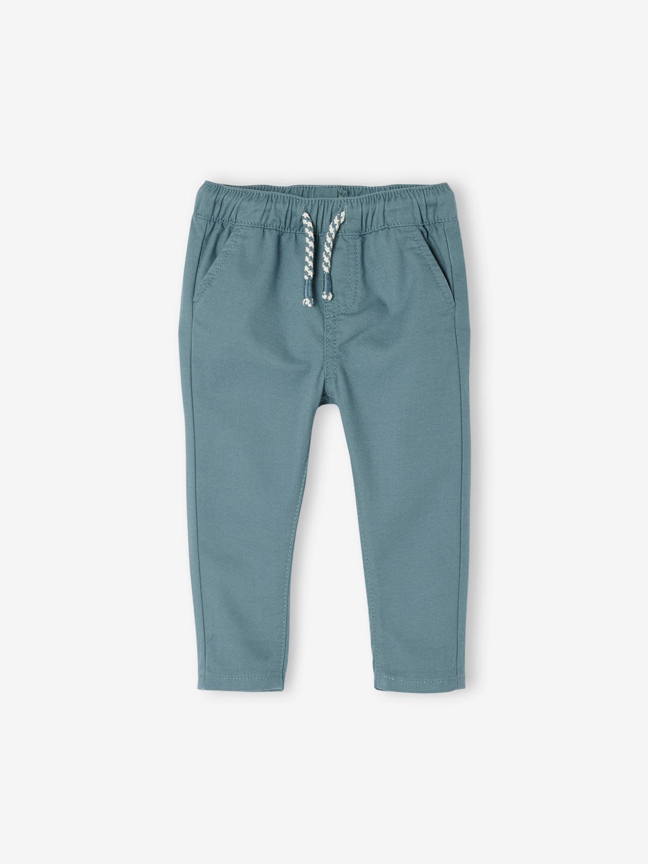 Jungen Baby Stoffhose, Dehnbund himmelblau Gr. 68 von vertbaudet