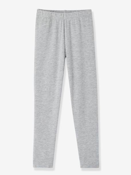 2er-Pack Leggings für Mädchen BASIC Oeko-Tex - koralle+weiß+pack anthrazit/nachtblau+schwarz+grau meliert - 16