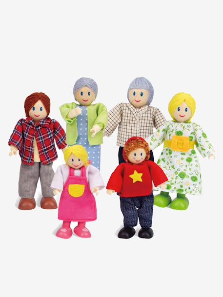 Puppenfamilie, 6 Puppen HAPE - mehrfarbig - 1