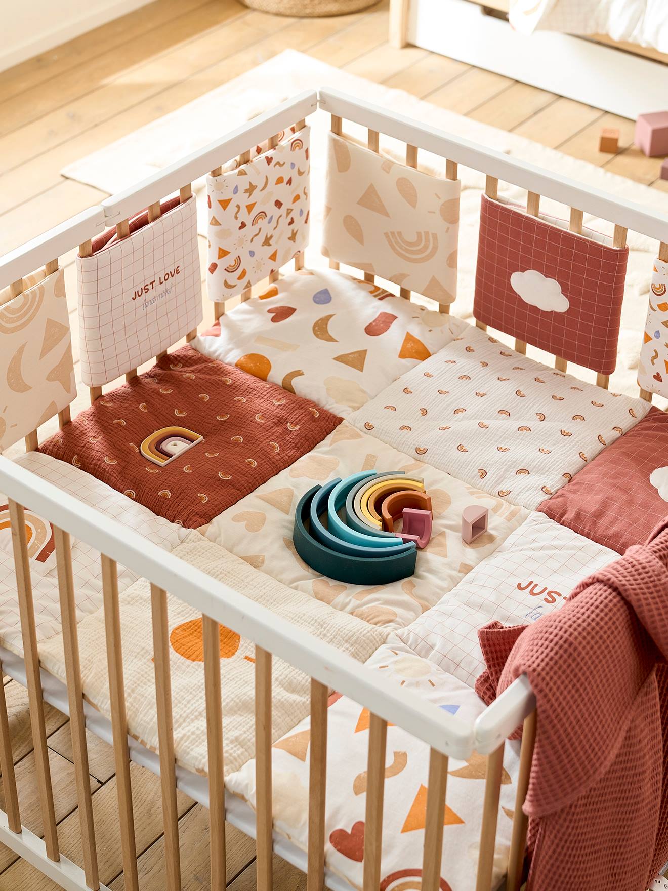 Baby Bettumrandung HAPPY SKY Bio-Baumwolle