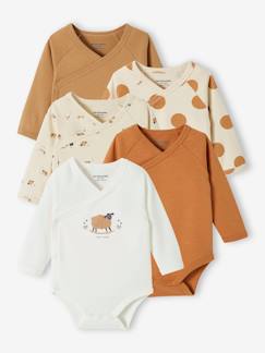 Babymode-5er-Pack Baby Wickelbodys aus Bio-Baumwolle