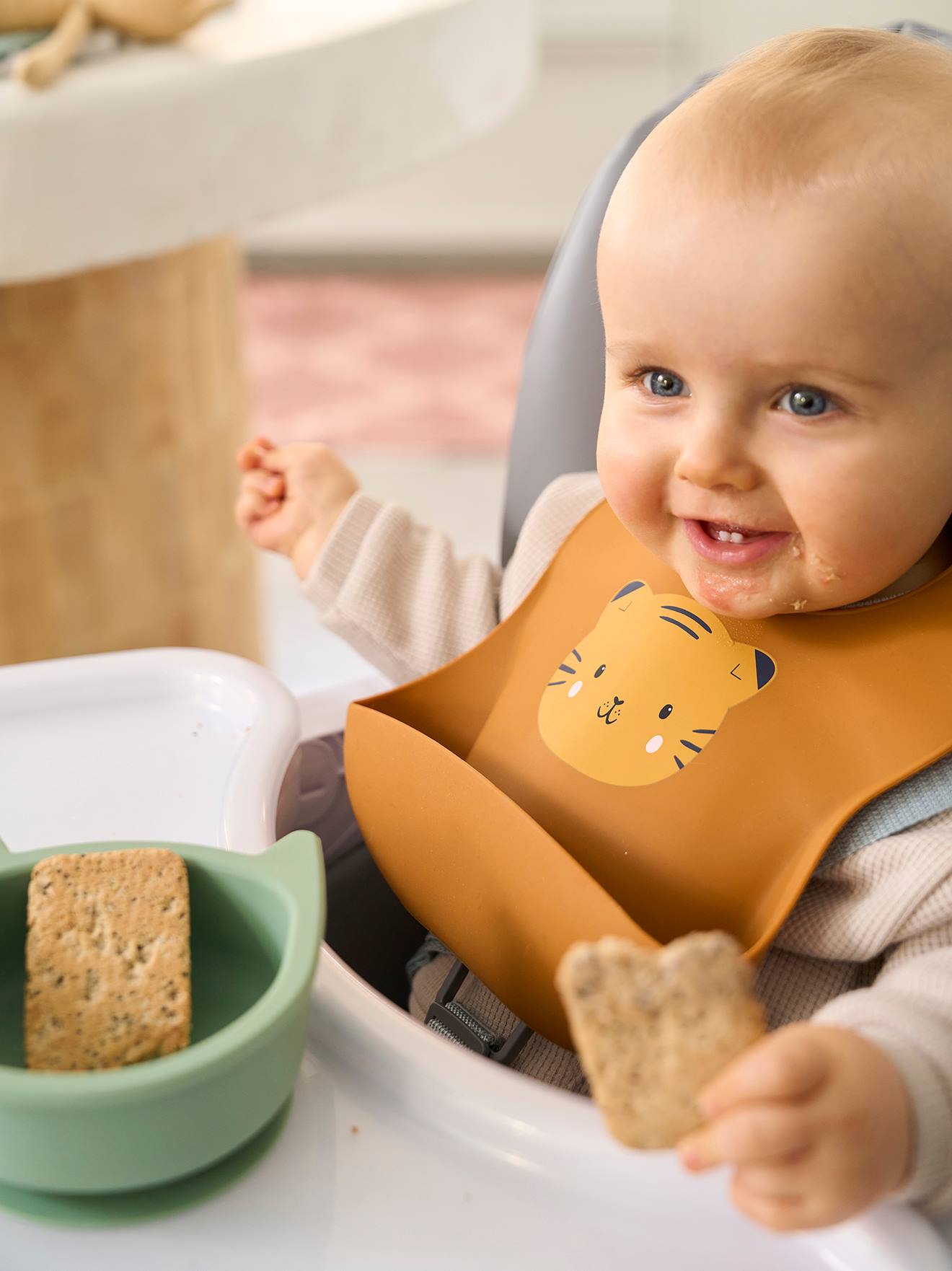 Thumbnail - 2er-Pack Baby Silikon-Lätzchen