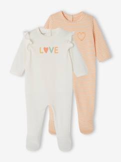 Babymode-2er-Pack Baby Strampler aus Jersey LOVE Oeko-Tex