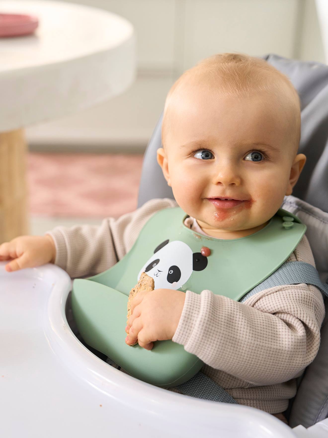 Thumbnail - 2er-Pack Baby Silikon-Lätzchen salbei