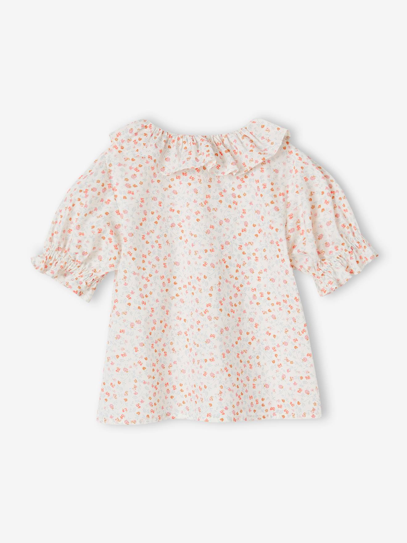 Mädchen Musselinbluse mit Kragen