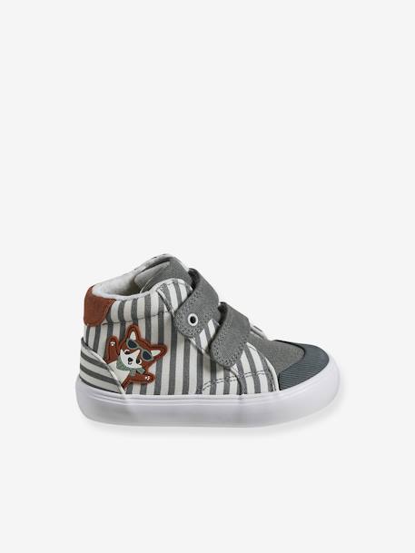 Baby High-Sneakers mit Klett - grau gestreift - 2