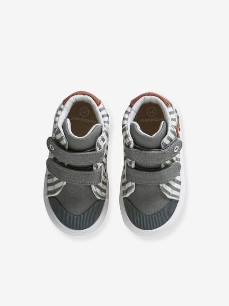 Baby High-Sneakers mit Klett - grau gestreift - 4