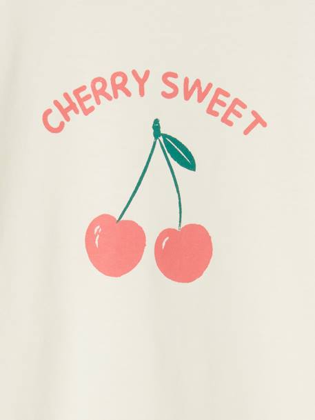 Mädchen T-Shirt, Message-Print BASIC Oeko-Tex - bonbon rosa+erdbeer+hellblau+himmelblau+koralle+marine+rot+tannengrün+vanille+wollweiß - 34