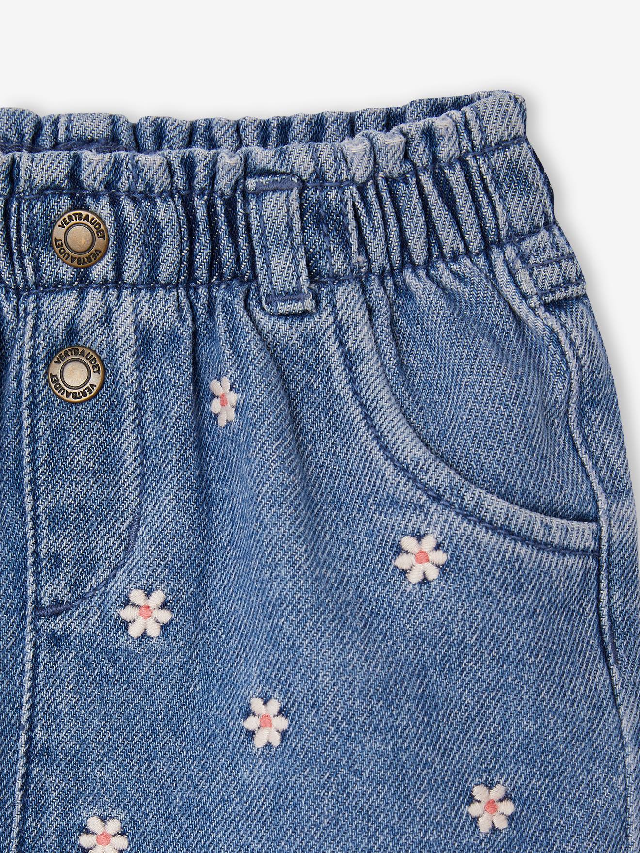 Thumbnail - Baby Jeansshorts mit Blumenstickerei