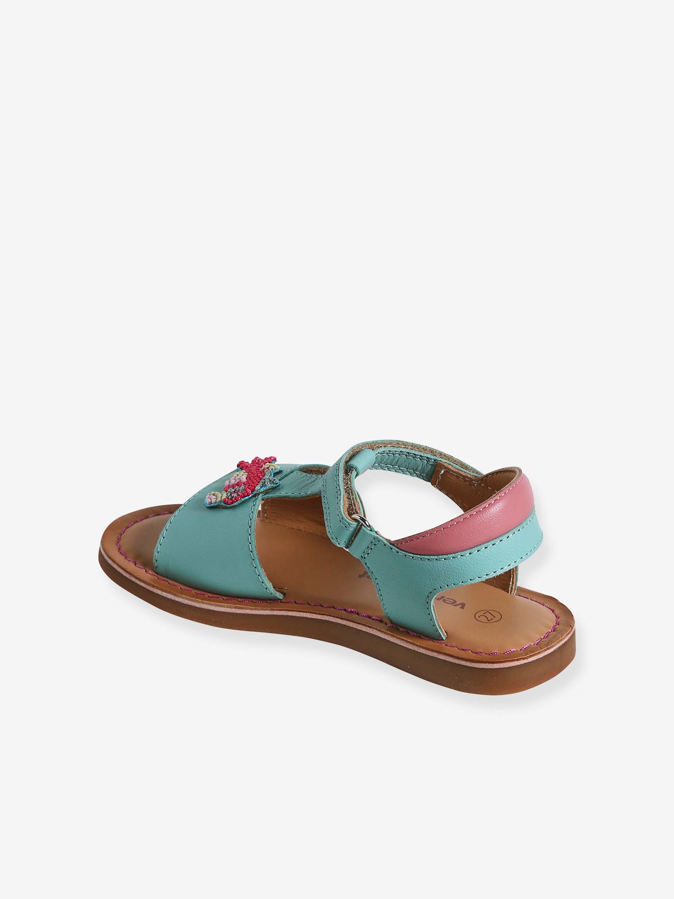 Thumbnail - Mädchen Klett-Sandalen mit Perlen
