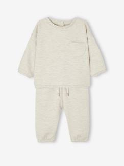 Baby-Set: Sweatshirt & Hose, personalisierbar Oeko-Tex -  - [numero-image]